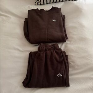 ALO Brown Sweat Set